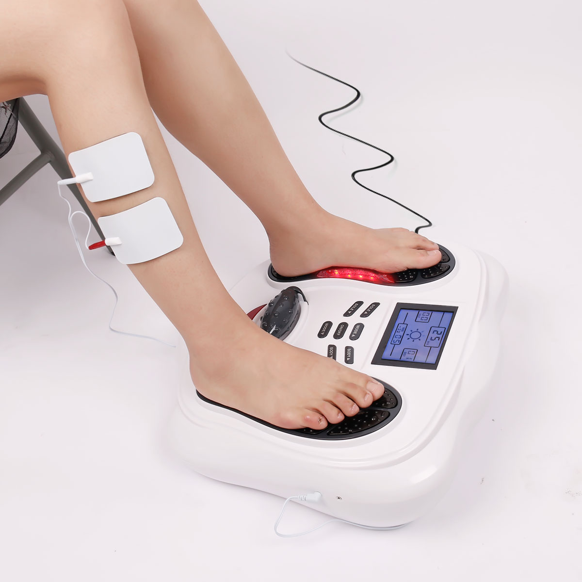 Electric TENS Therapy Pulse Cervical Vertebra Neck Machine Smart Heating EMS Back Shoulder Neck Care Massager